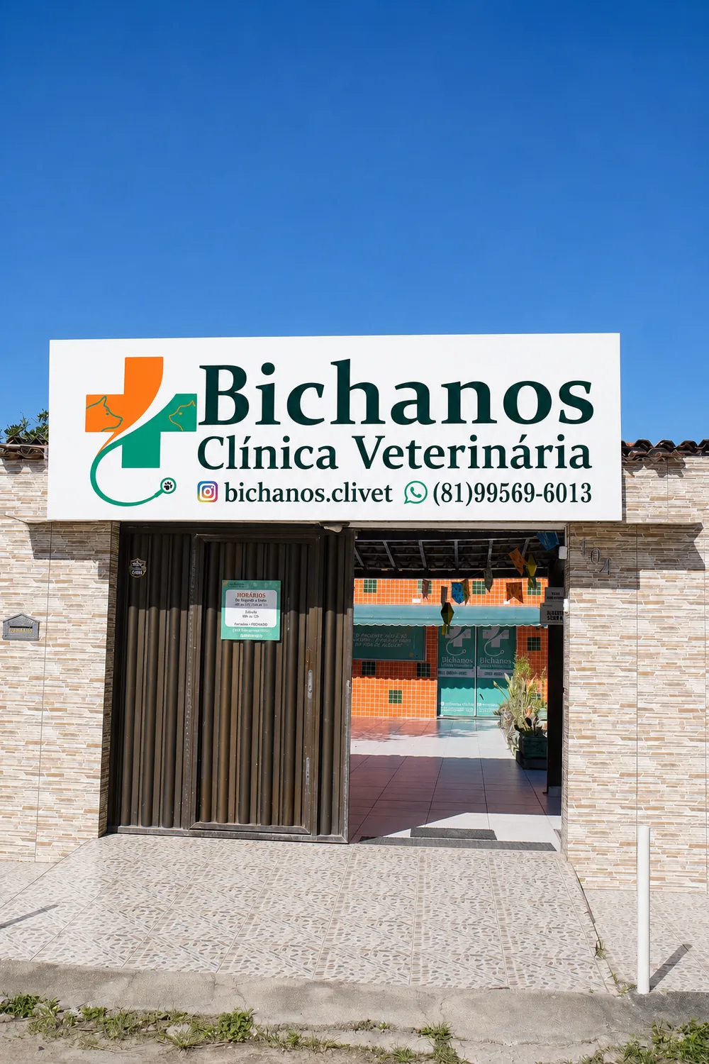 Entrada da Bichanos Clínica Veterinária